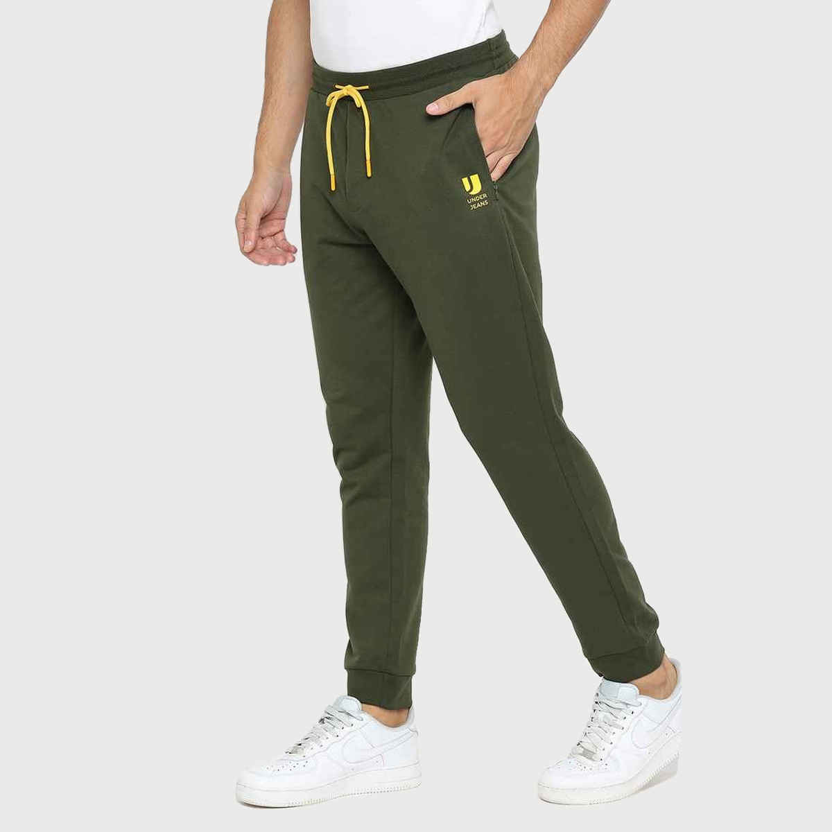 Underjeans by Spykar Premium Trackpant | Olive | L
