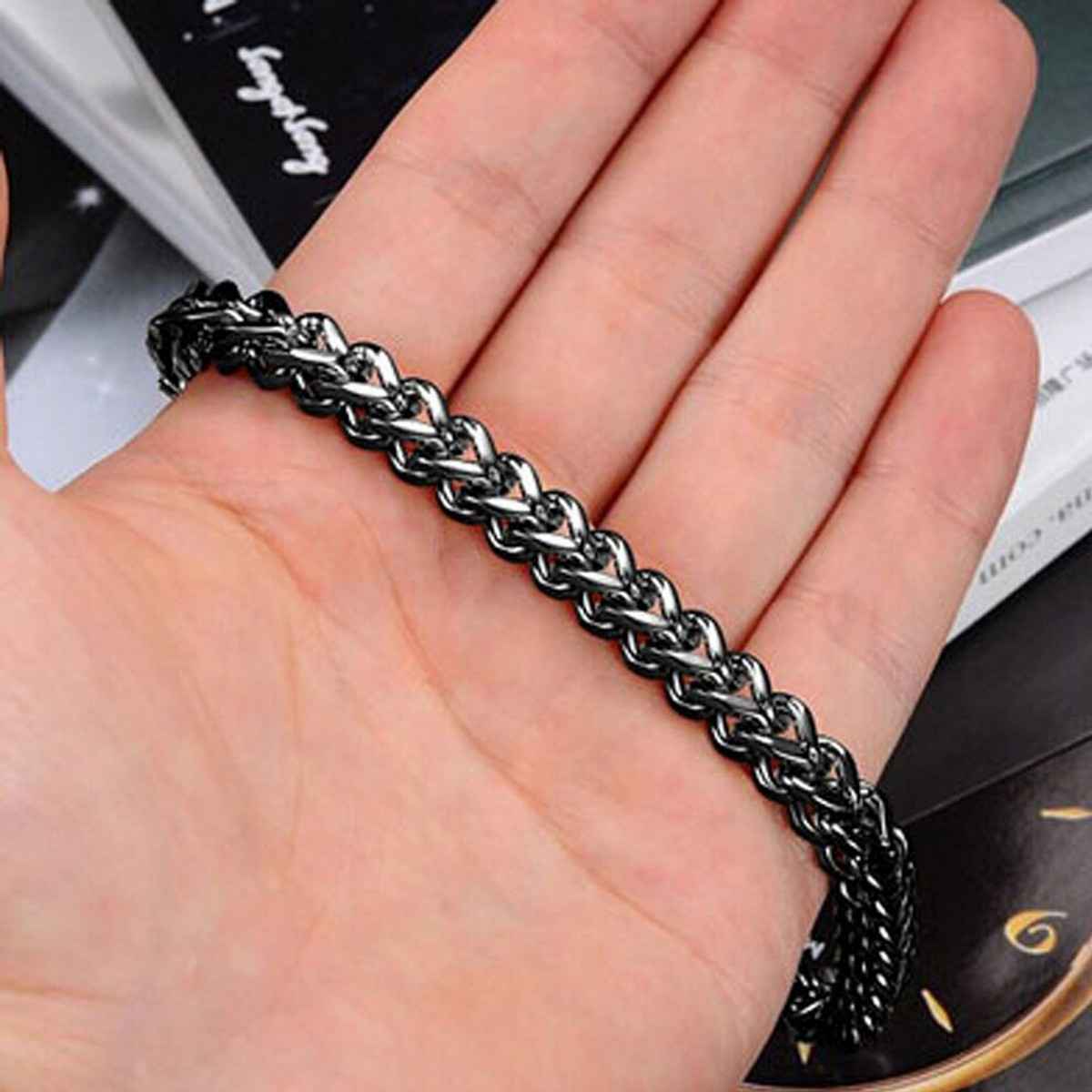 Fashion Frill Men's Criss Cross Bracelet Black Regular