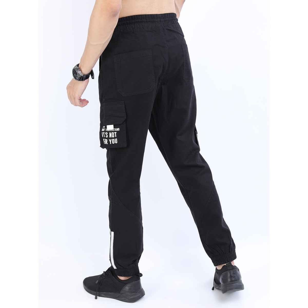 Ketch Men Grey Printed Jogger Trouser | Black | 34