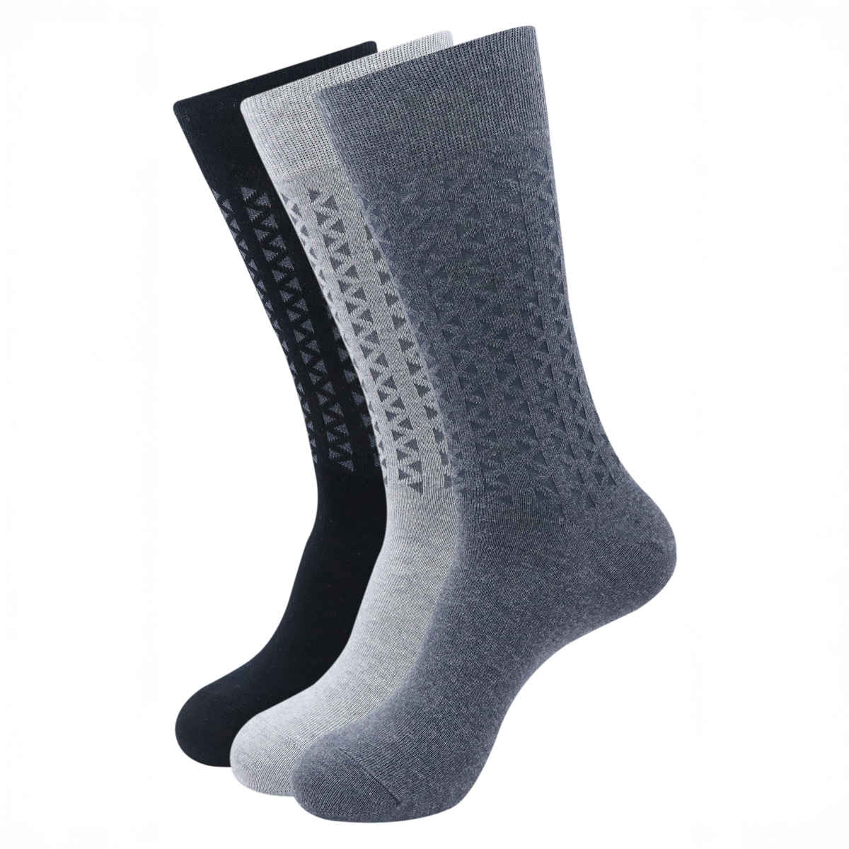 SocksXpress by Balenzia Men's Cotton Crew | Black, White, Dark Grey