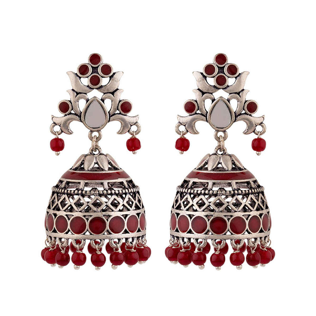 Voylla Rangabati Cutwork and Beads Earrings