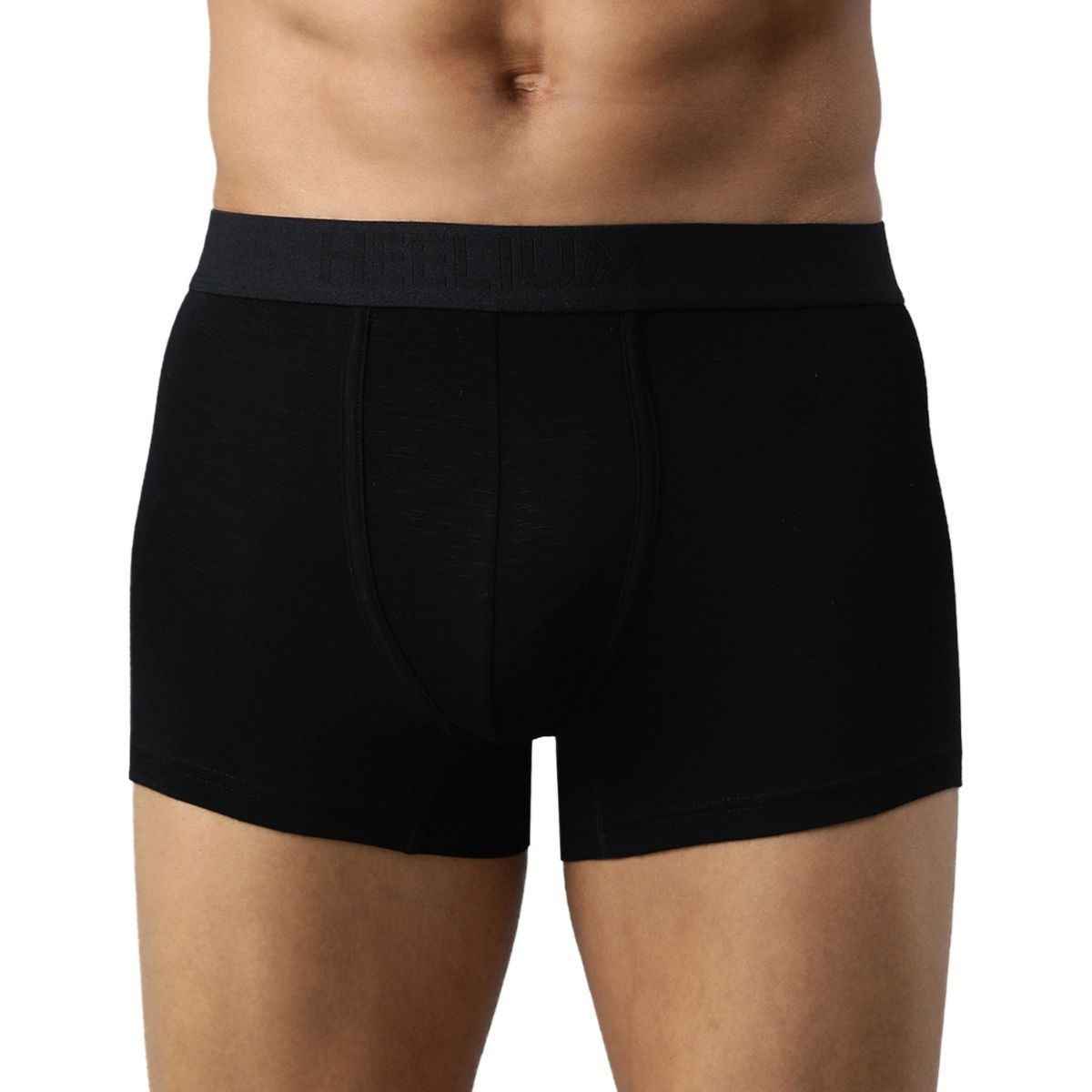Heelium Bamboo Men's Trunks - XL | Superior Softness | Solid | Black