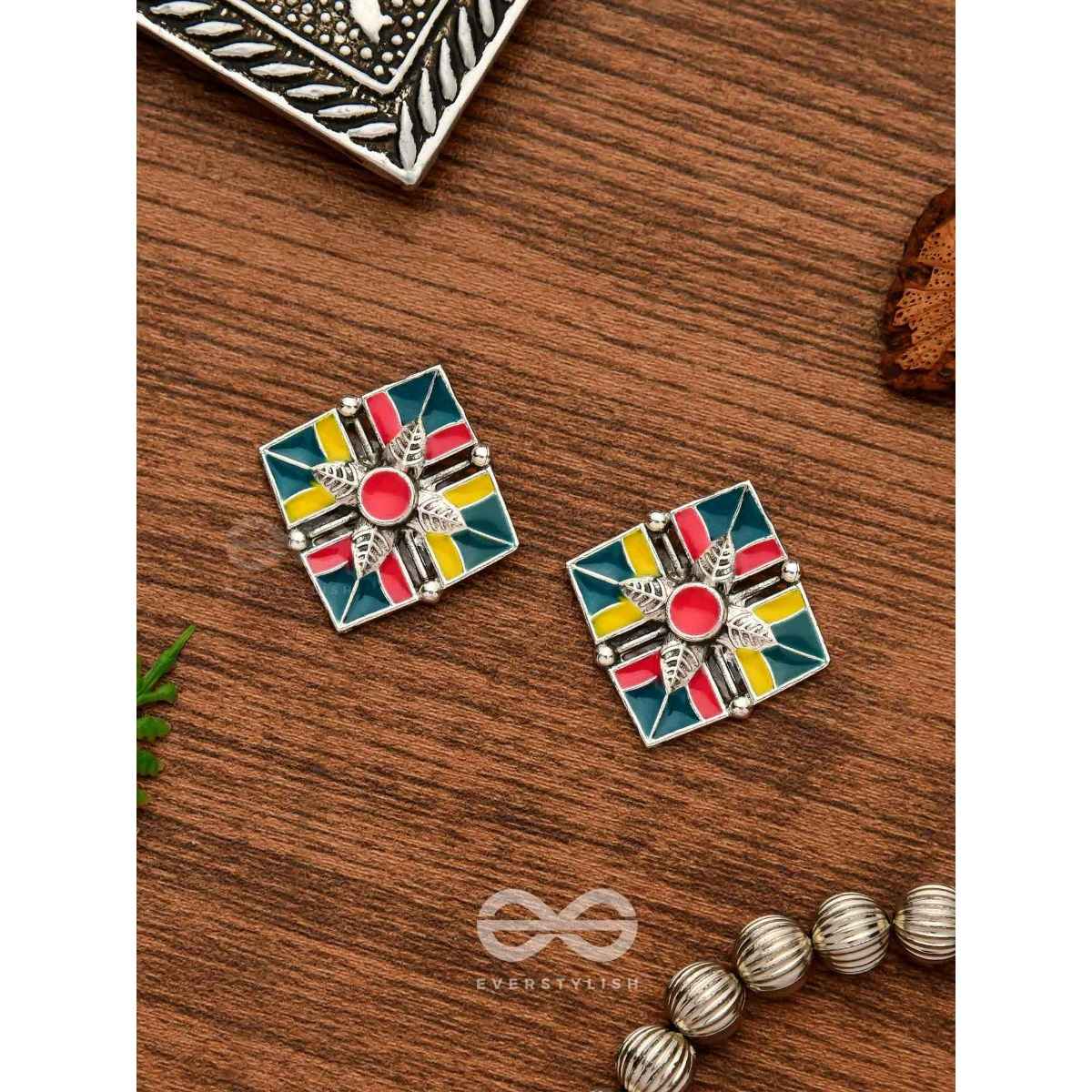 Everstylish The Homestead Hues- Enamelled Oxidised Earrings