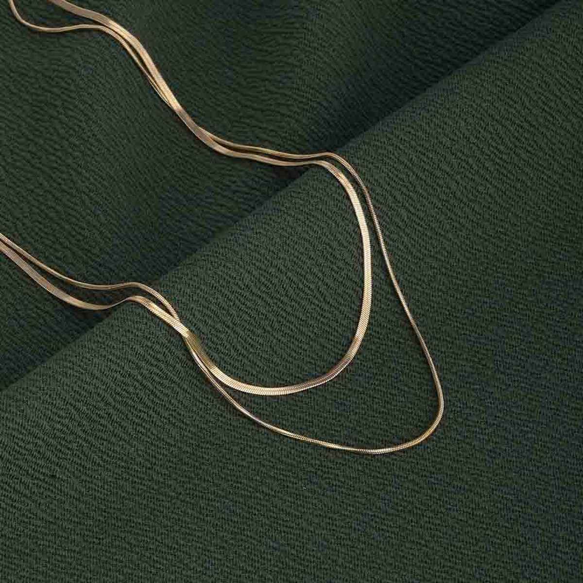 Palmonas Plain Chain Two Layer Necklace For Womens | Waterproof And Anti-Tarnish