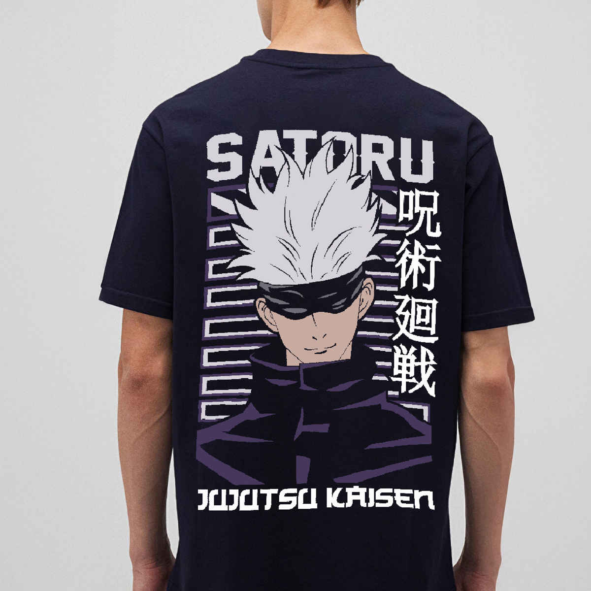 De Tees Men's Half Sleeve T-shirt | MHS-SATORU | Black - S