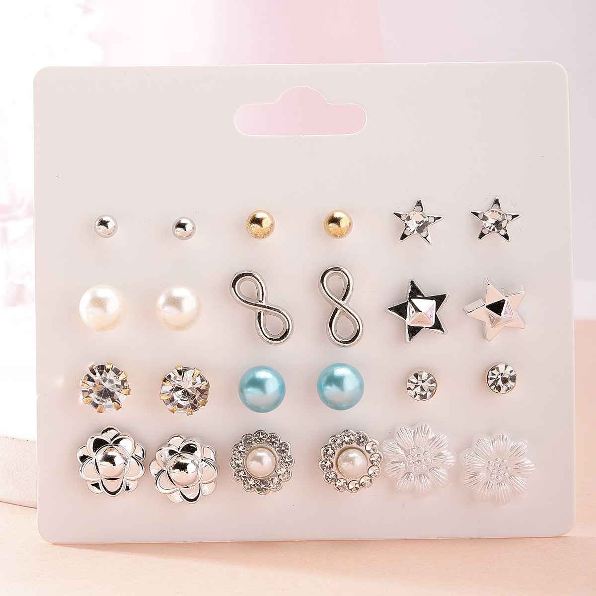 Karatcart Women's Combo Stud Earrings Multicolor One Size | 33038361