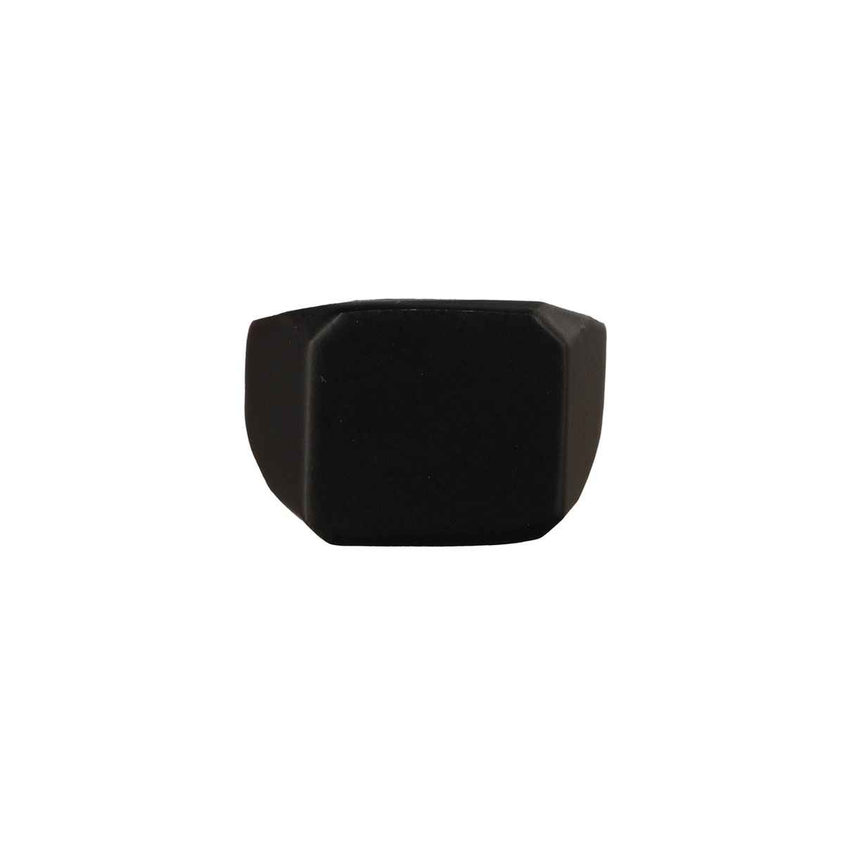 Priyaasi Bold By Priyaasi Solid Black Block Finger Ring For Men (Bd-Rng-30018)