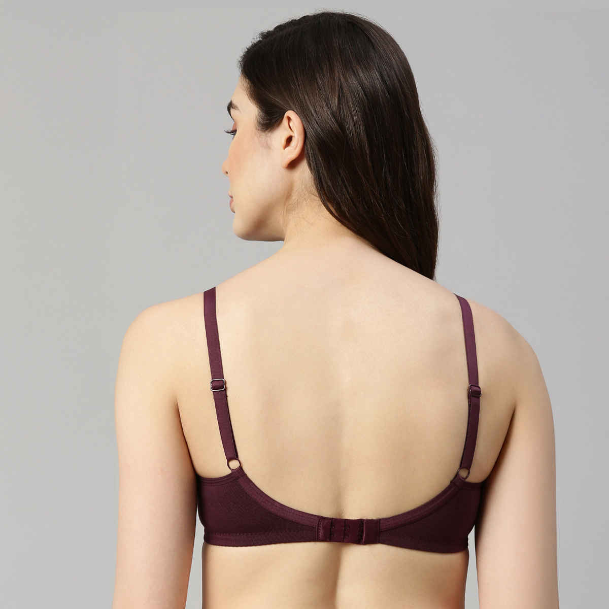 Enamor Women's AB75 Full Support Fab-Cool Cotton Bra | Non Padded | Wirefree | Purple - 36D