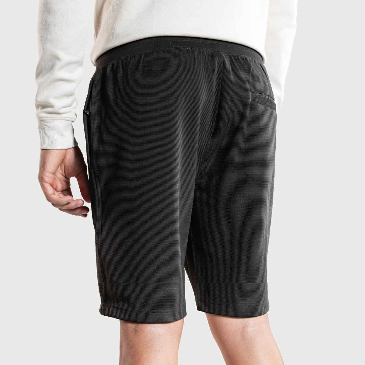 DaMENSCH Men's Workout Textured Shorts | Black - L