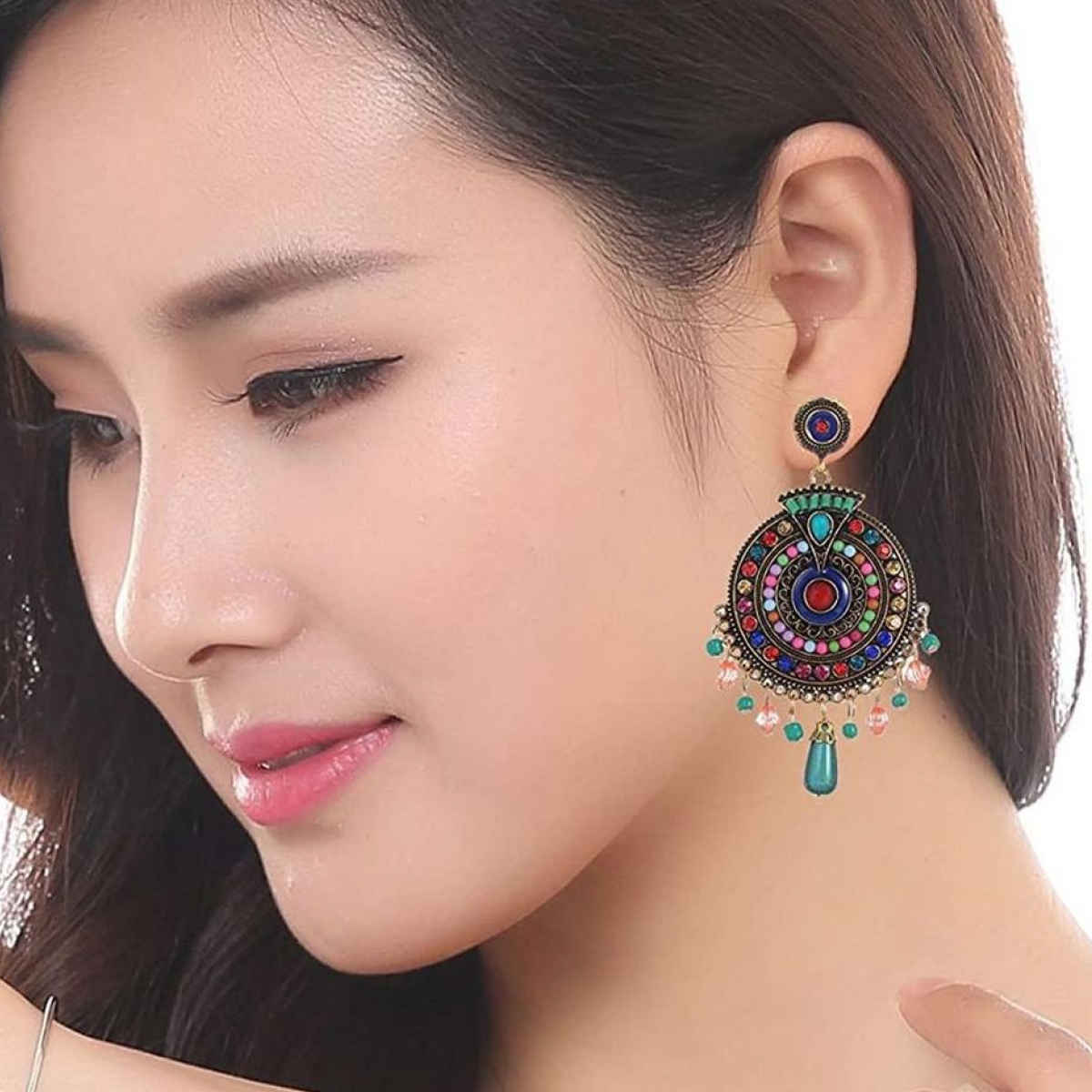 YouBella Jewellery Bohemian Multi-Color Earrings For Girls And Women
