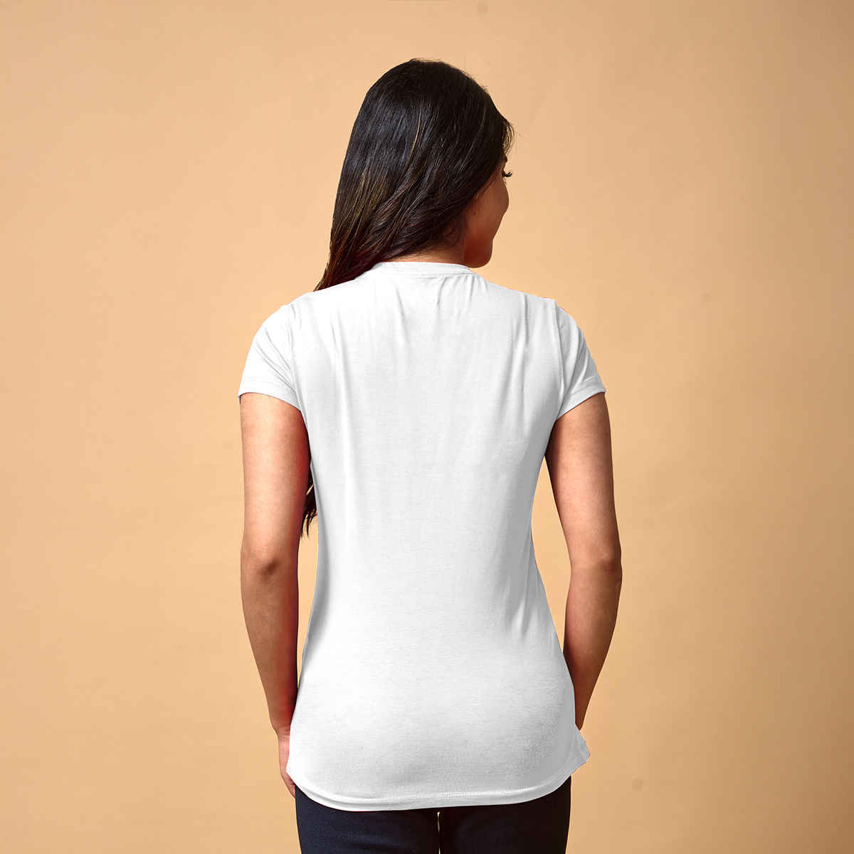 Lyra Women's T-shirt Round Neck Solid | White - XL