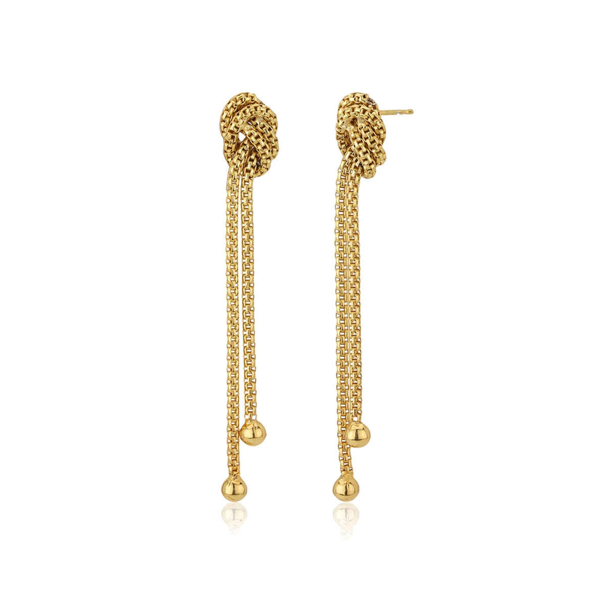Carlton London 18kt Gold Plated Tasselled Drop Earring | FJE3604
