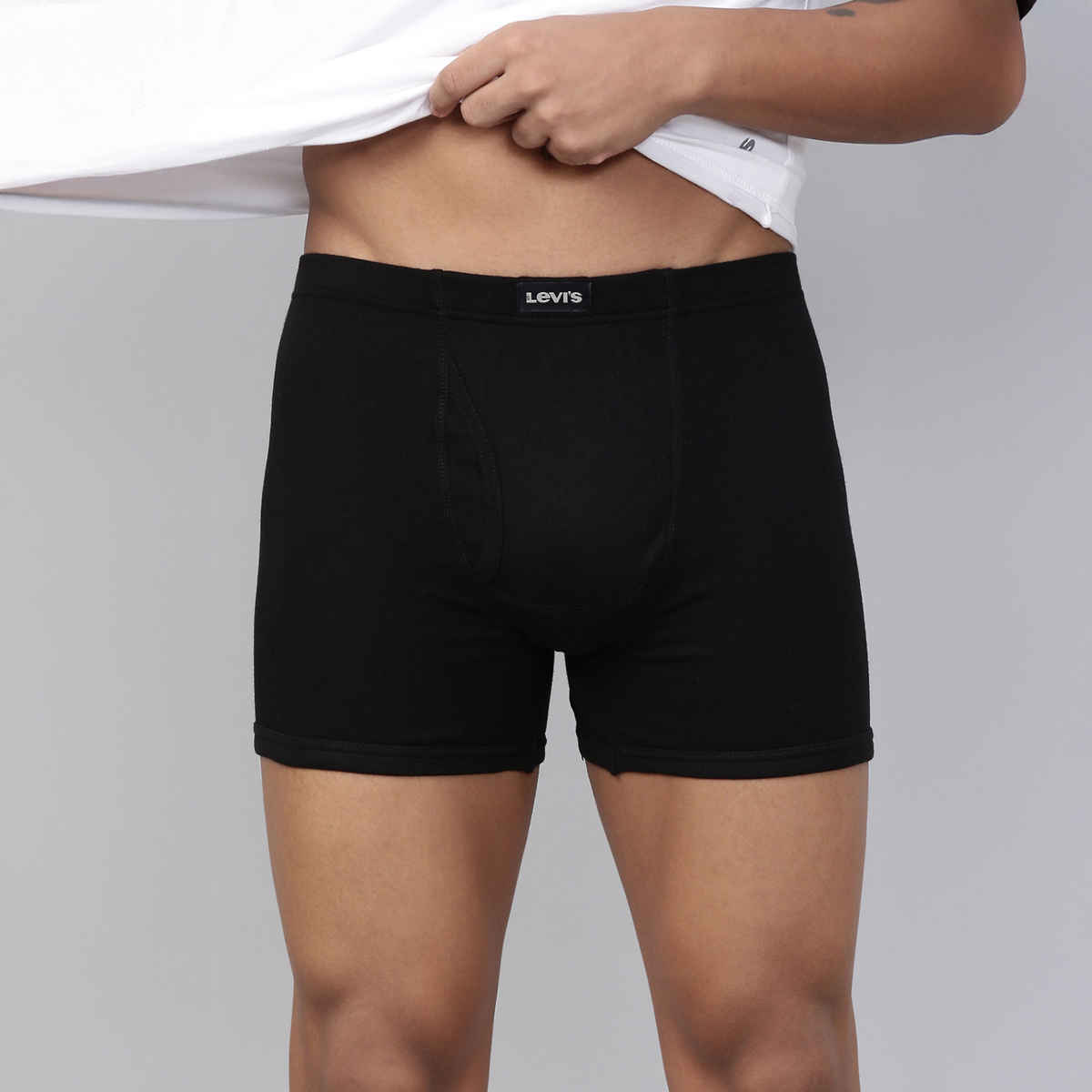 Levi's 010 Men's Comfort Boxer Brief | Contoured Double Pouch | Black | M