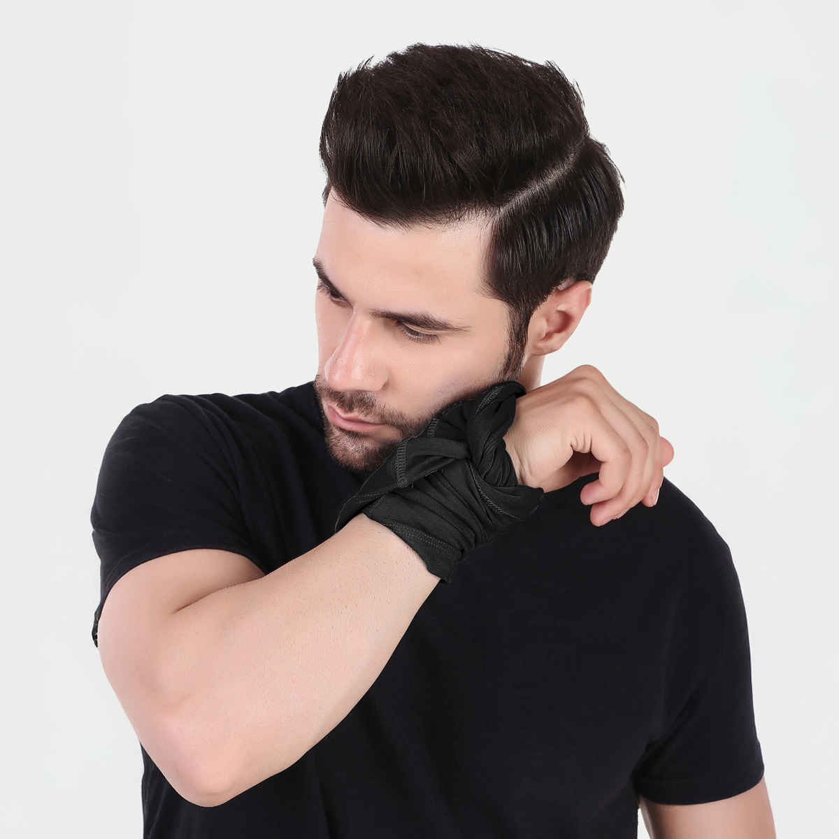 Freecultr Unisex Solid Bamboo Bandana | Black - Free Size