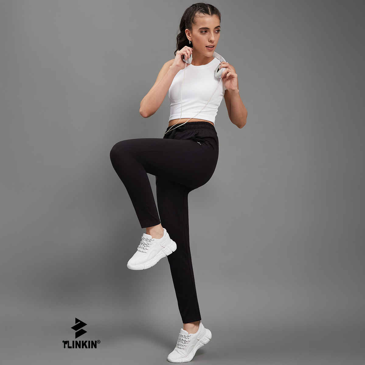 Blinkin Women's Cotton Pyjamas & Track Pants with Side Pockets | Black - M