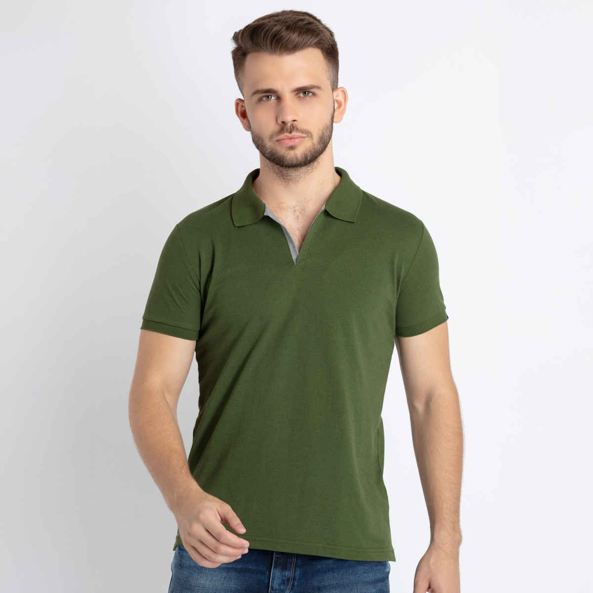Status Quo Men Polo T-shirt - Cy Press | Slim Fit | L
