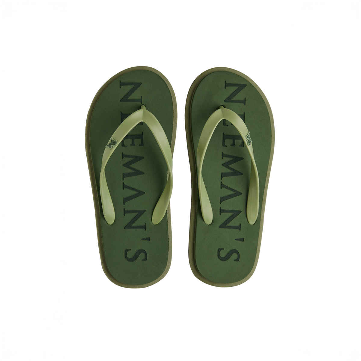 Neemans Unisex Eco Classic Slippers | Green with Light Green - UK 8