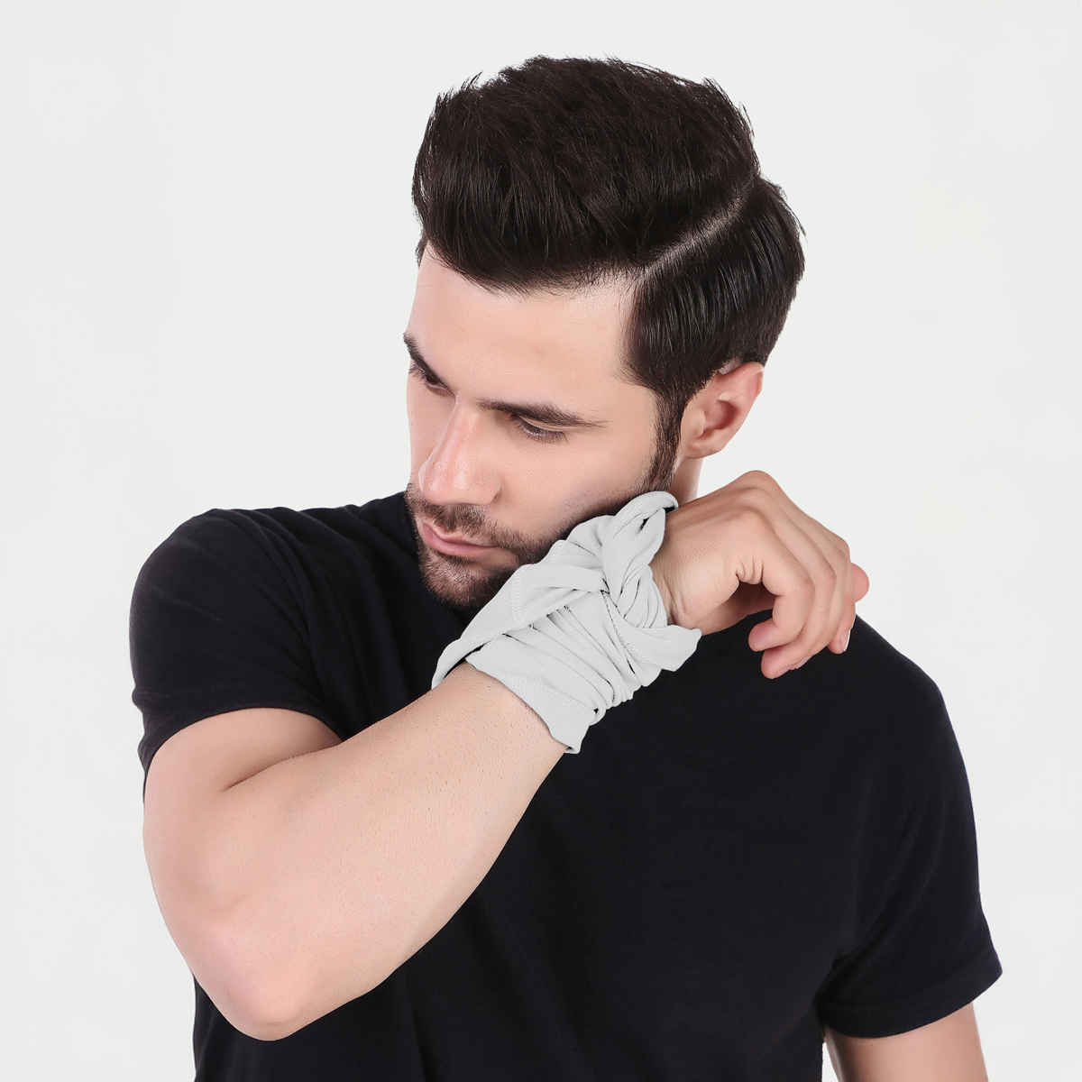 Freecultr Unisex Bamboo Bandana | White - Free Size