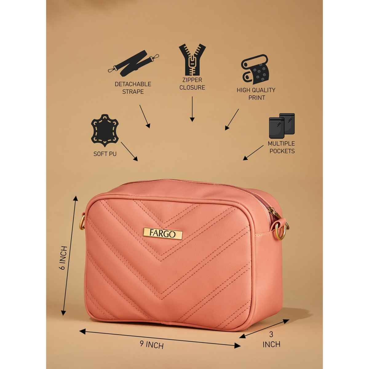 Fargo Women's Premium Sling Bag | Pink