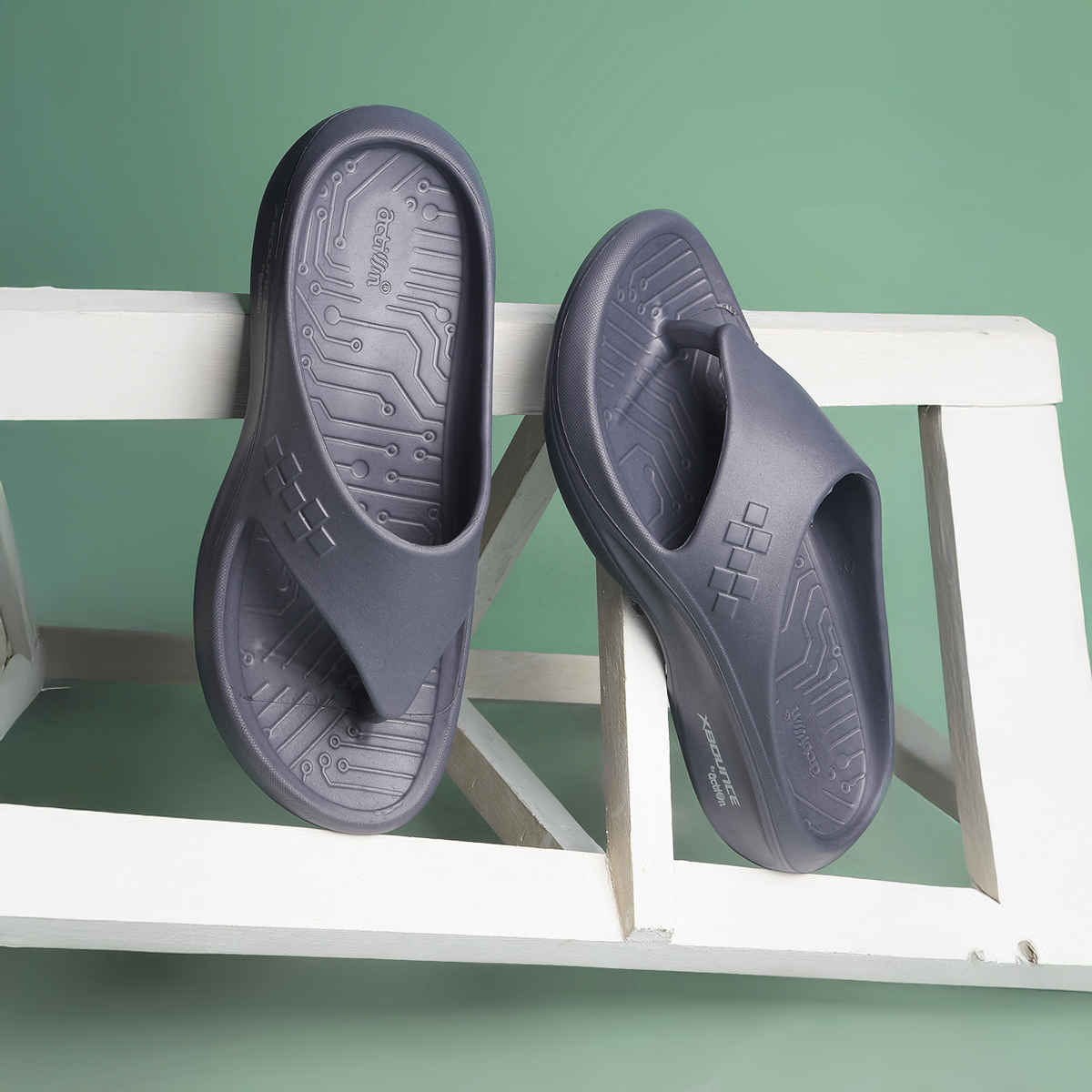 Action Men's Hran-53 Comfortable Slippers | Designer Footwear | Lightweight | Dark Grey - UK 8