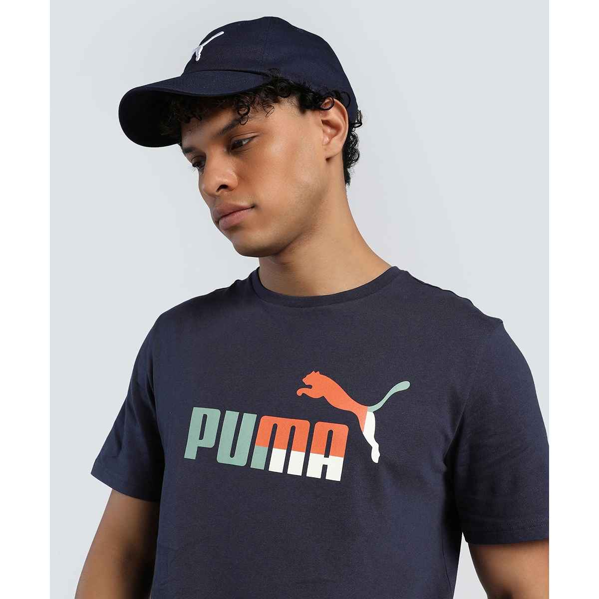 Puma Men s Graphic No. 1 Logo Tee | Blue | L