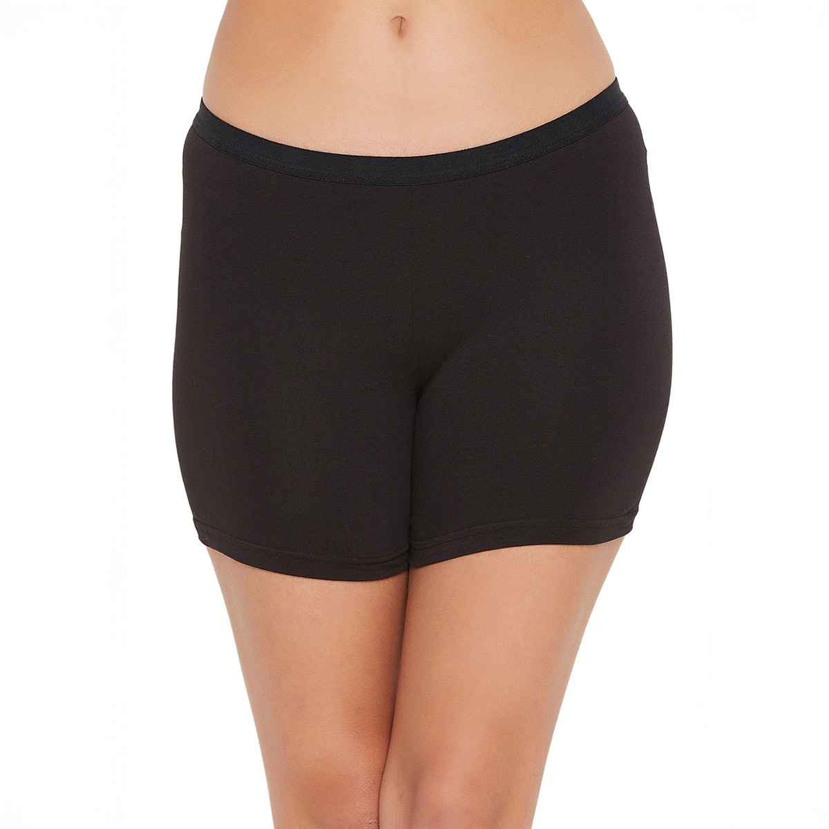 Clovia Mid Waist Boyleg Panty - Cotton(Black - Xxl)