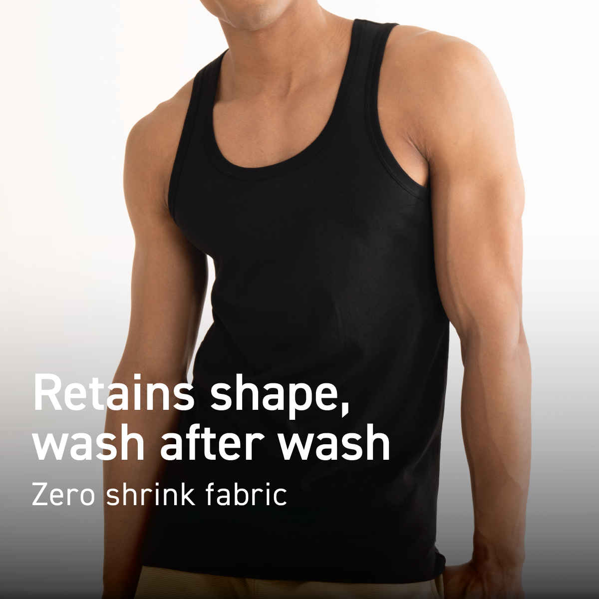 DaMENSCH Men's Neo - Cotton Round Vest | Black - M