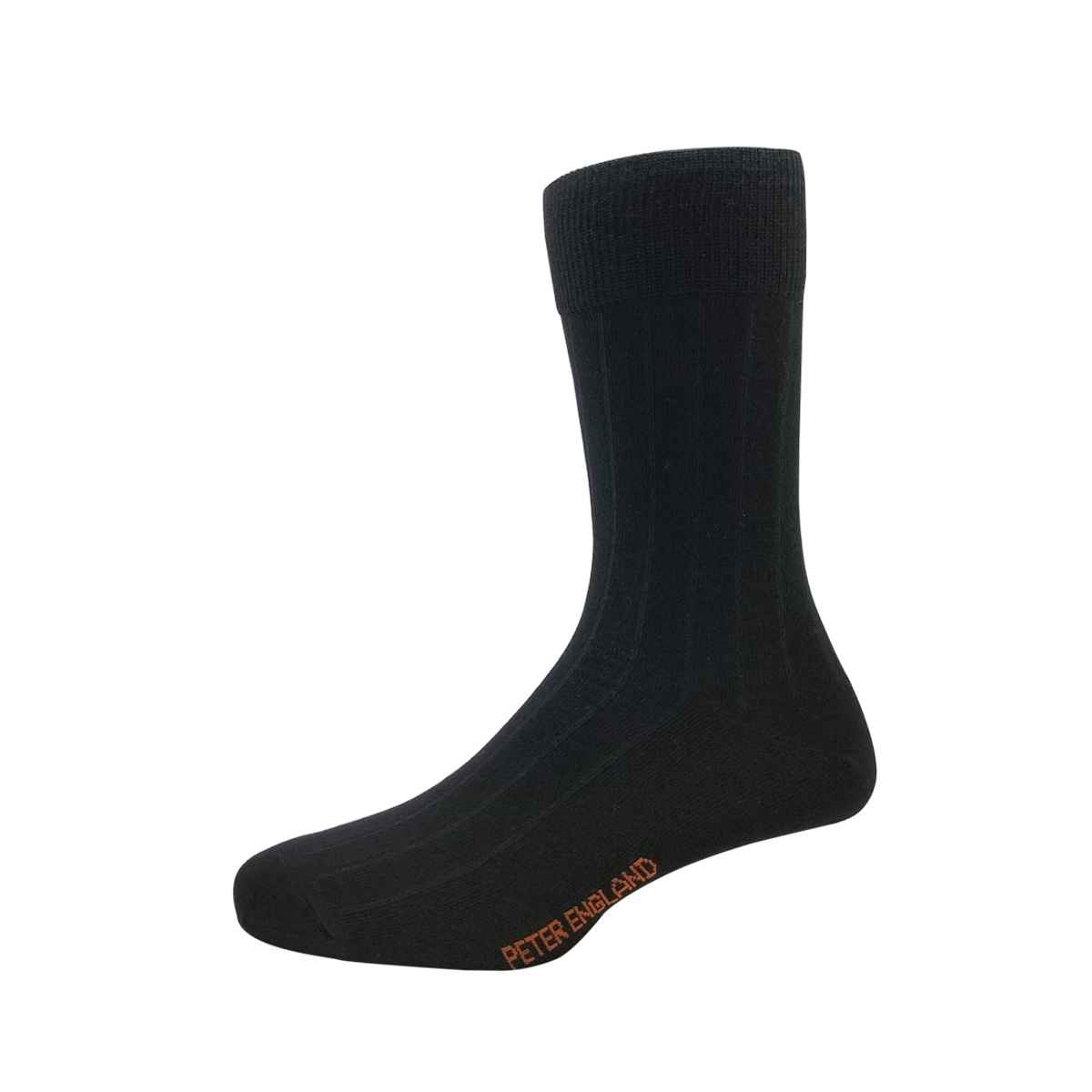 Peter England Men's Solid Wool Socks | Black and Navy - Free Size