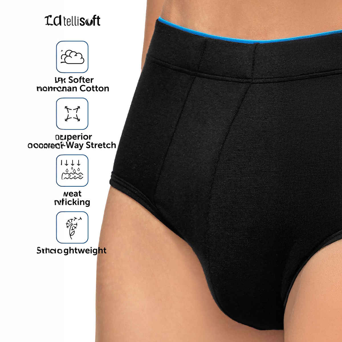 XYXX Men's Uno Modal Briefs pack of 2, Black & Dress Blue| S