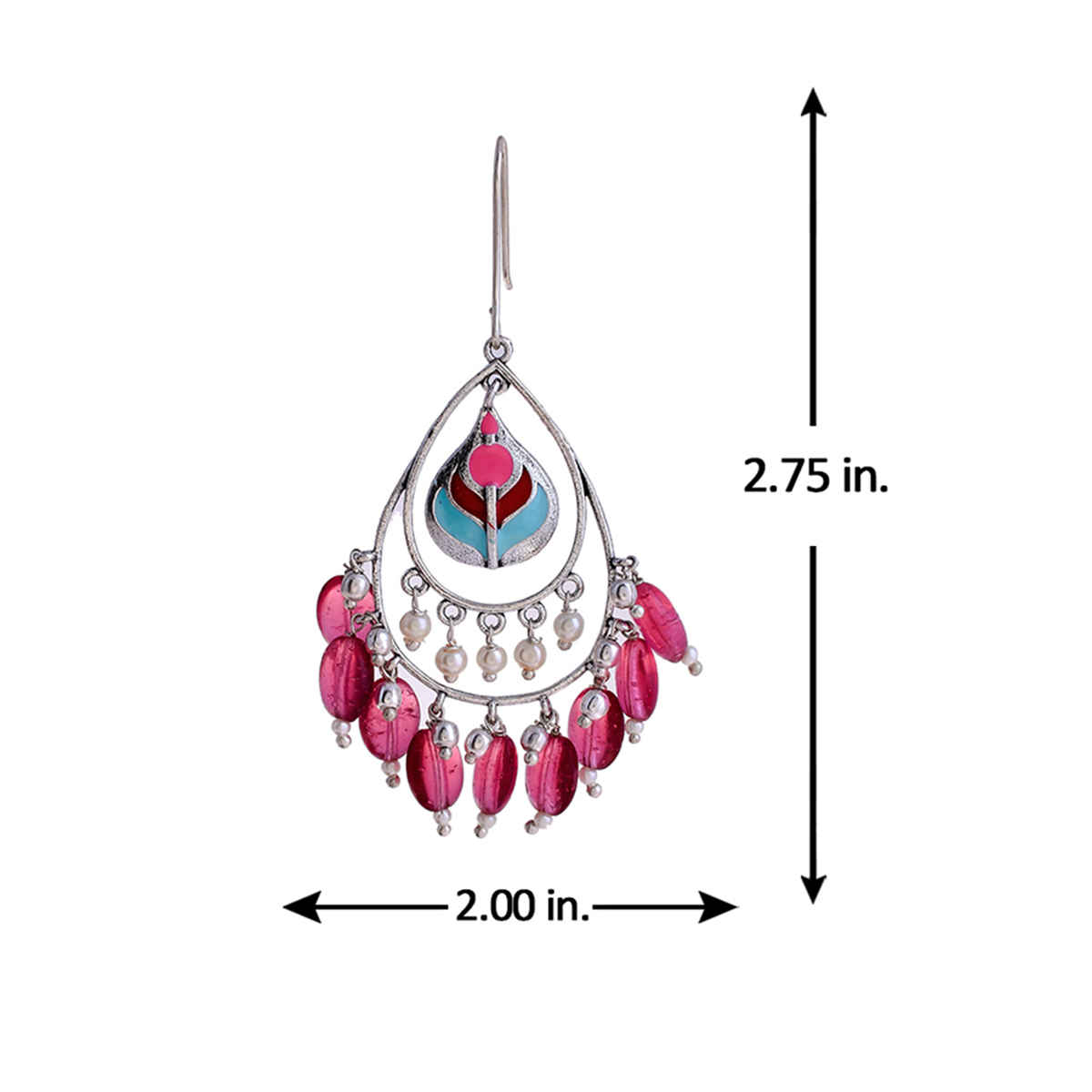 Voylla Bagh E Fiza Coloured Beads Earrings