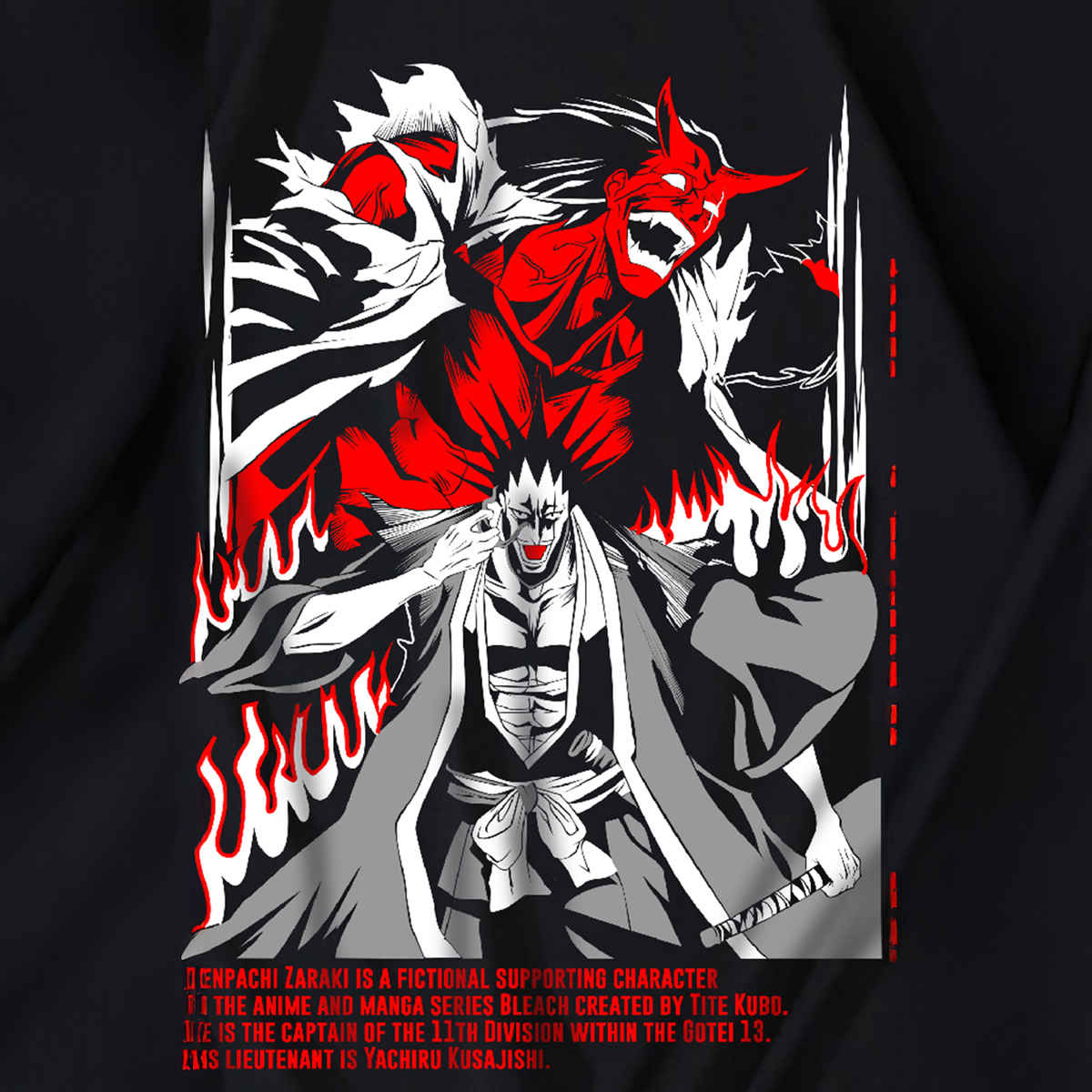 De Tees Men's Sweatshirt | Kenpachi | Black - XL