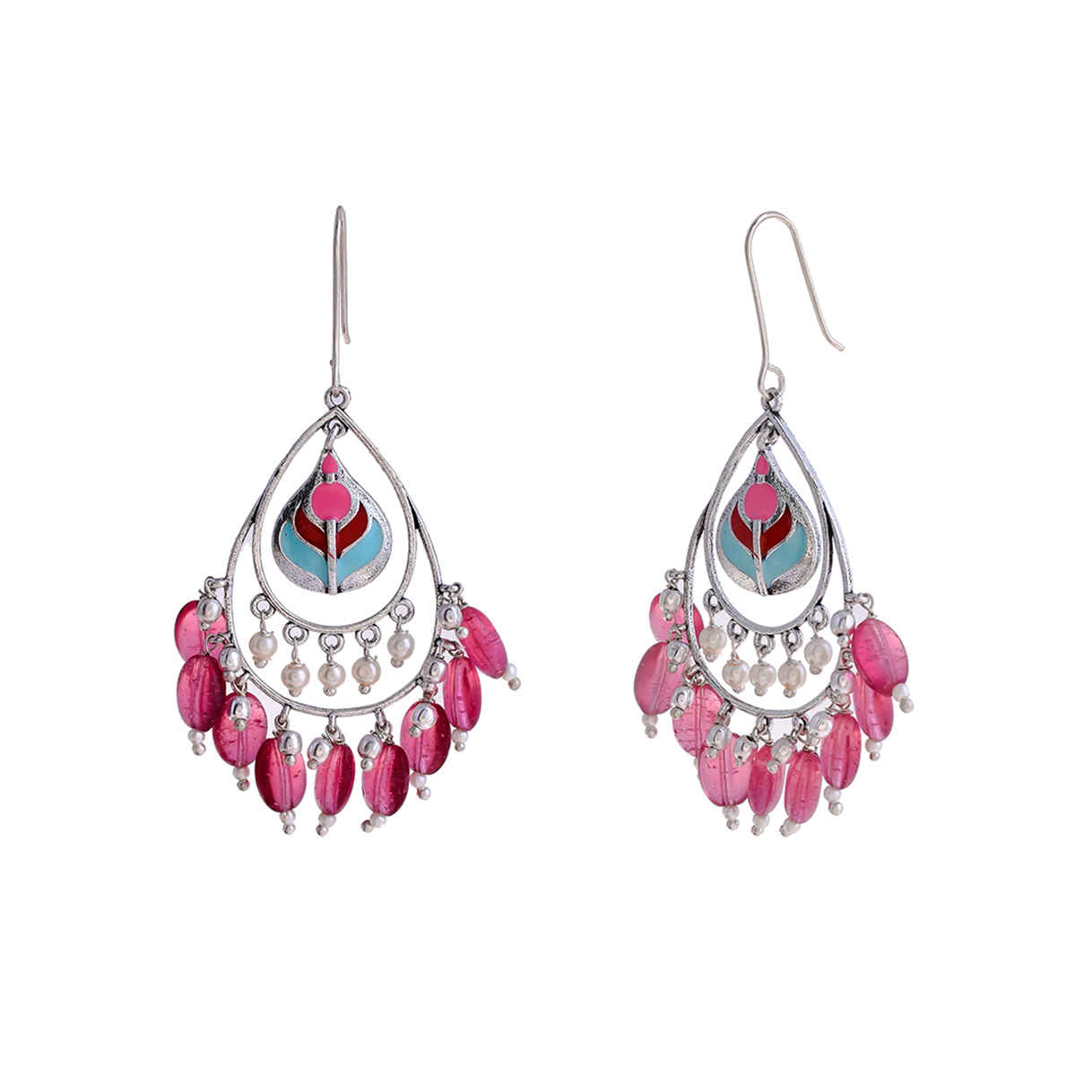 Voylla Bagh E Fiza Coloured Beads Earrings