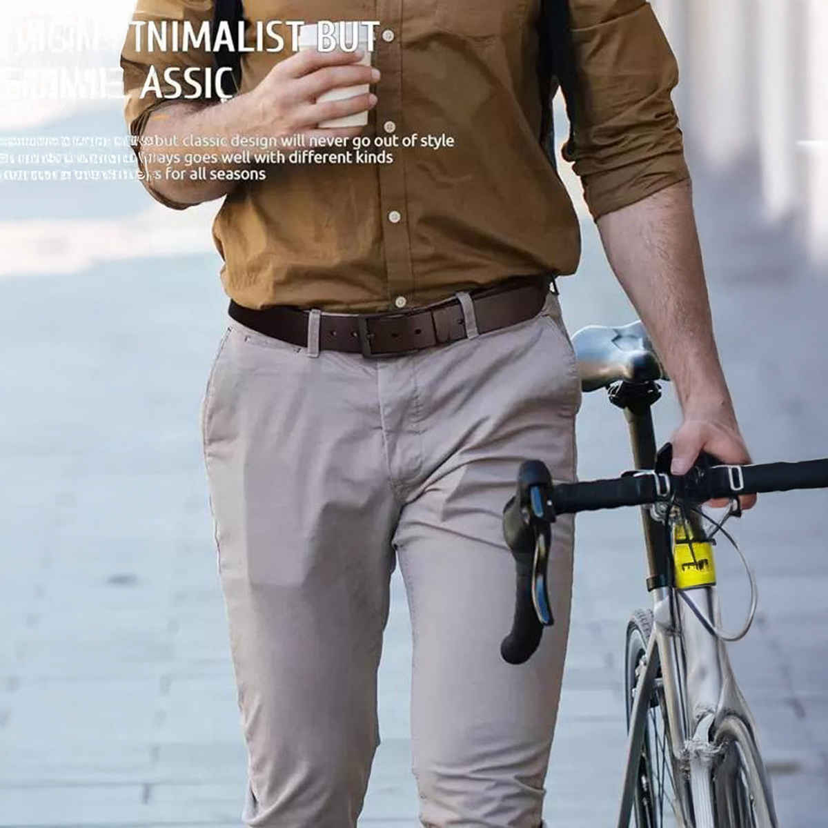 Kaezri Genuine Leather Brown Belt for Men With Bl. Buckle | Katabrbbd - 34