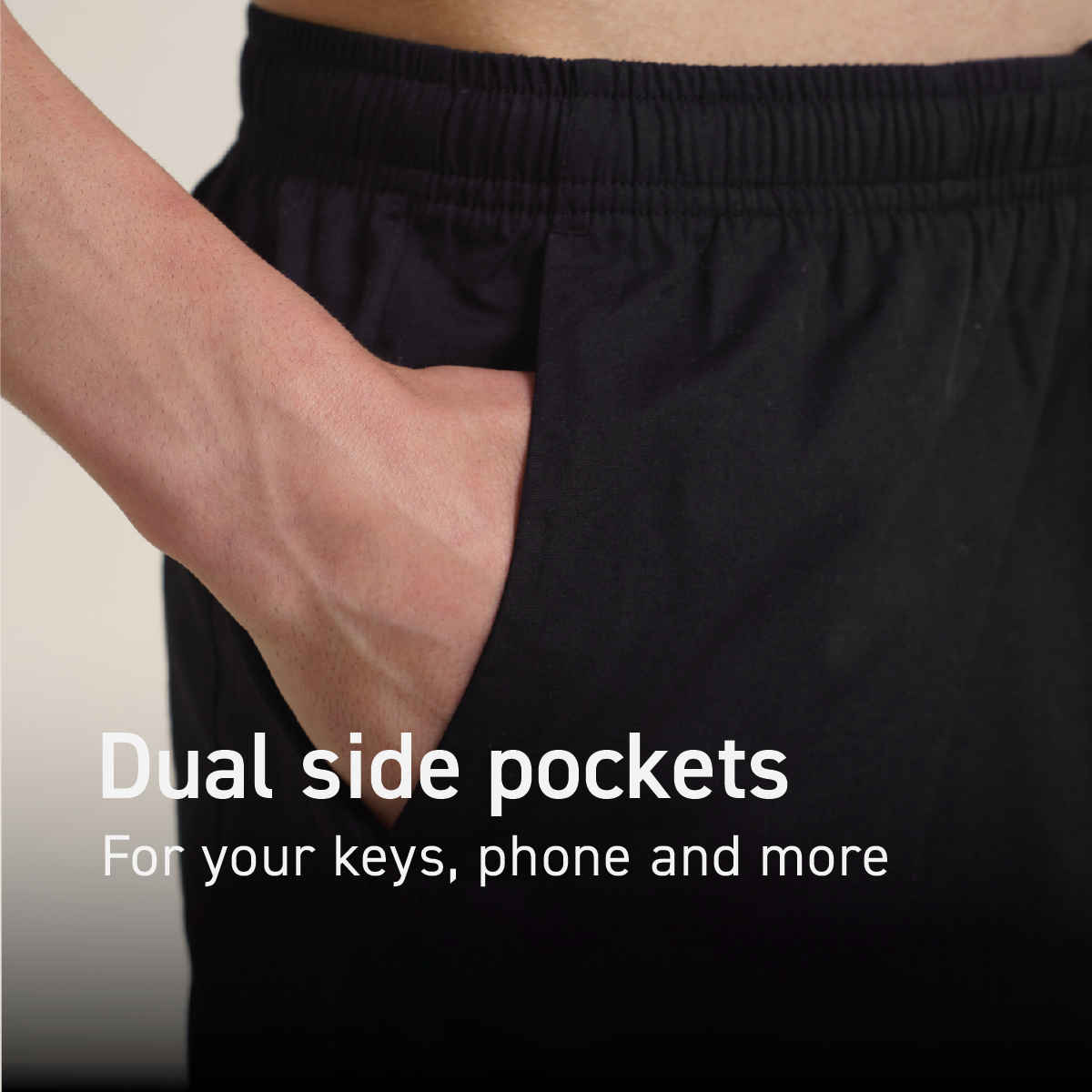 DaMENSCH Men's Cotton Lounge Shorts | Black - L