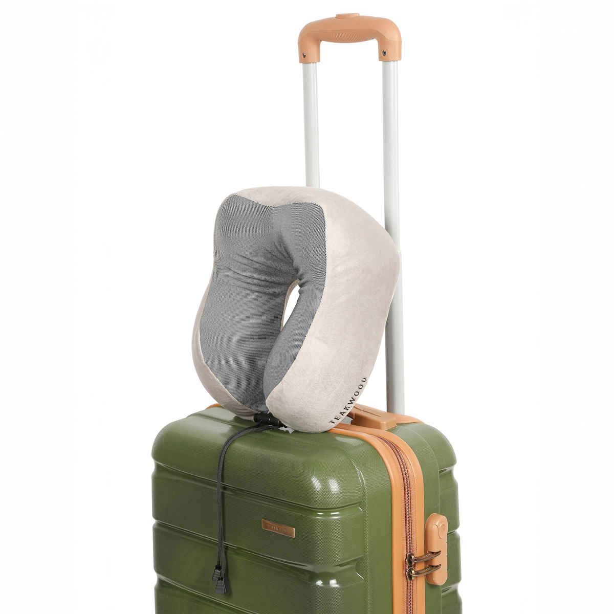 Teakwood Leathers Unisex Soft Foam U-Shaped Neck Pillow | Grey