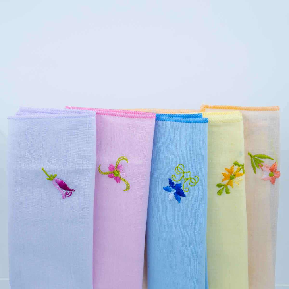Englo Women's Embroidered Cotton Handkerchief | Multicolour - One Size