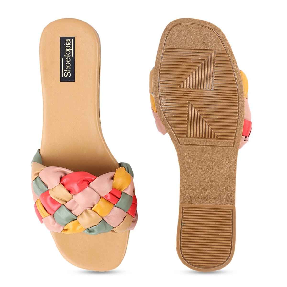 Shoetopia Women Tan Flats | UK 7