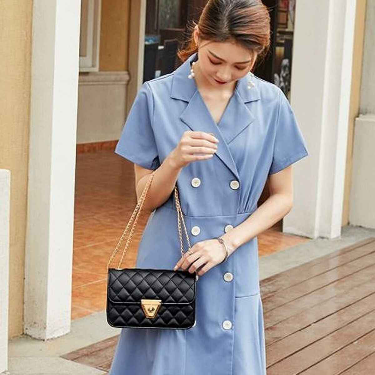 Fargo Women's Leatherette Sling Bag | Black