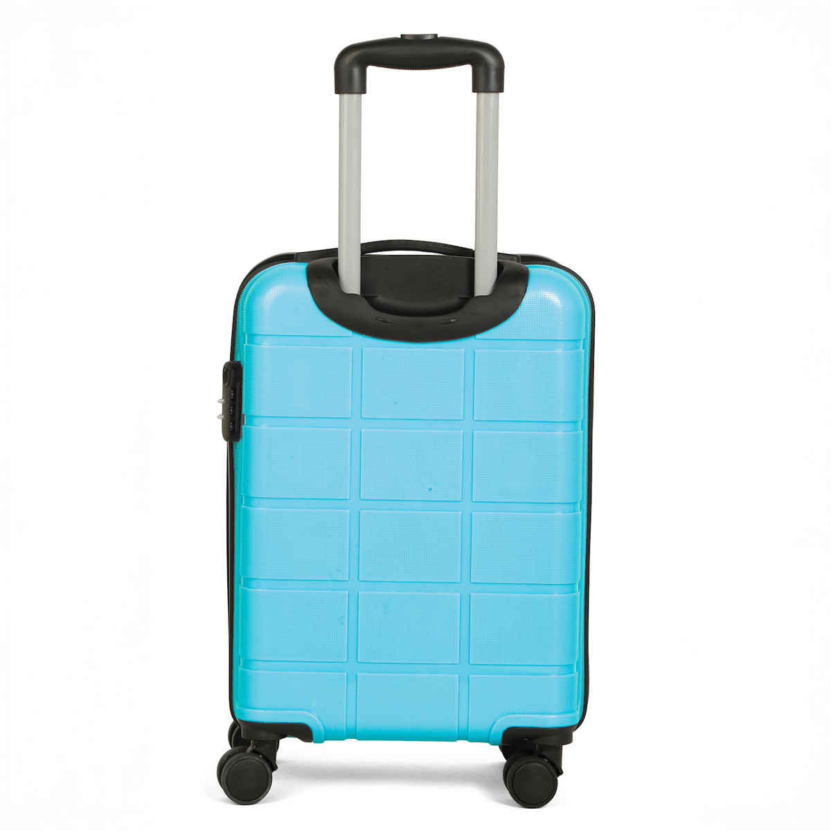 Teakwood Leathers Unisex Solid Hard Sided Cabin Size Trolley Bag | Aqua Green