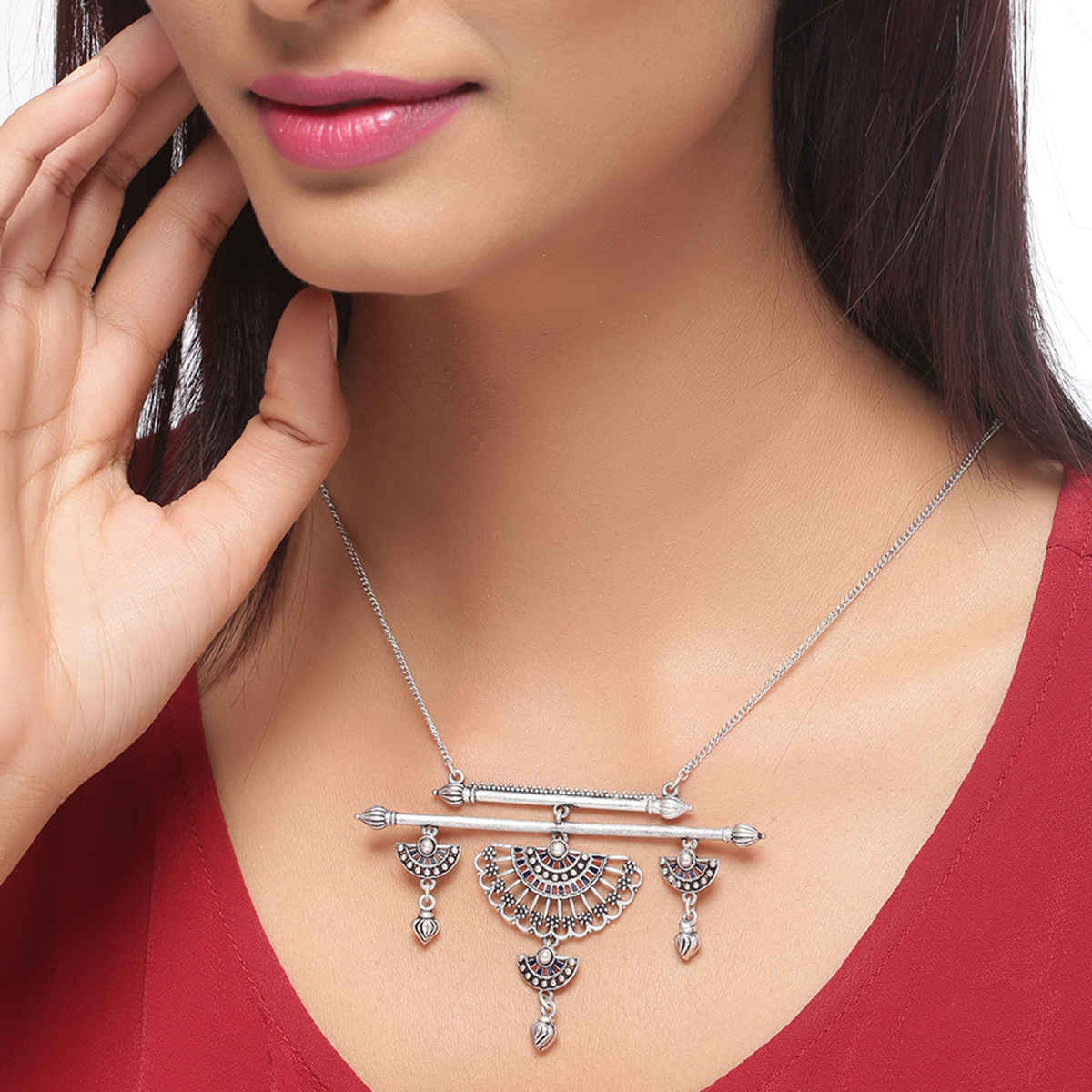 Voylla Mandala Half Wing Drops Necklace