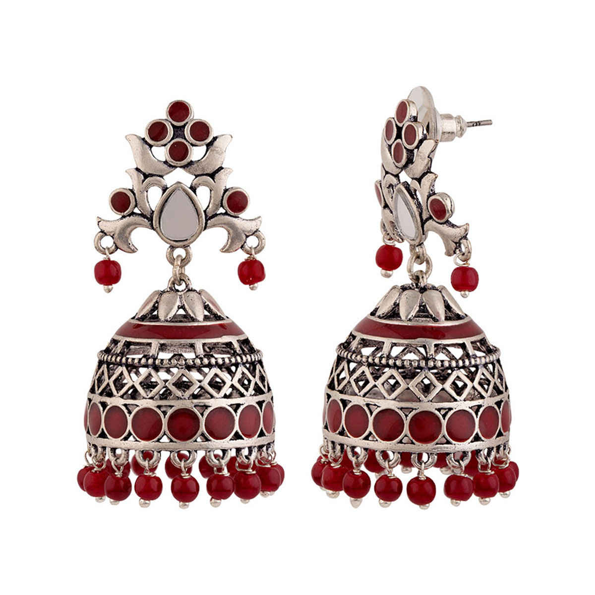 Voylla Rangabati Cutwork and Beads Earrings