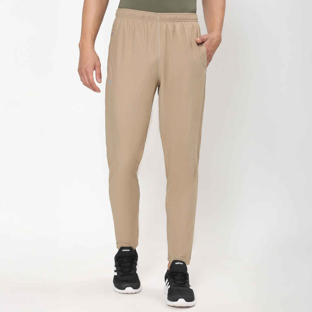 Dida Men's Track Pant Regular Comfortable Stretchable Dry-Fit | Beige - XXL
