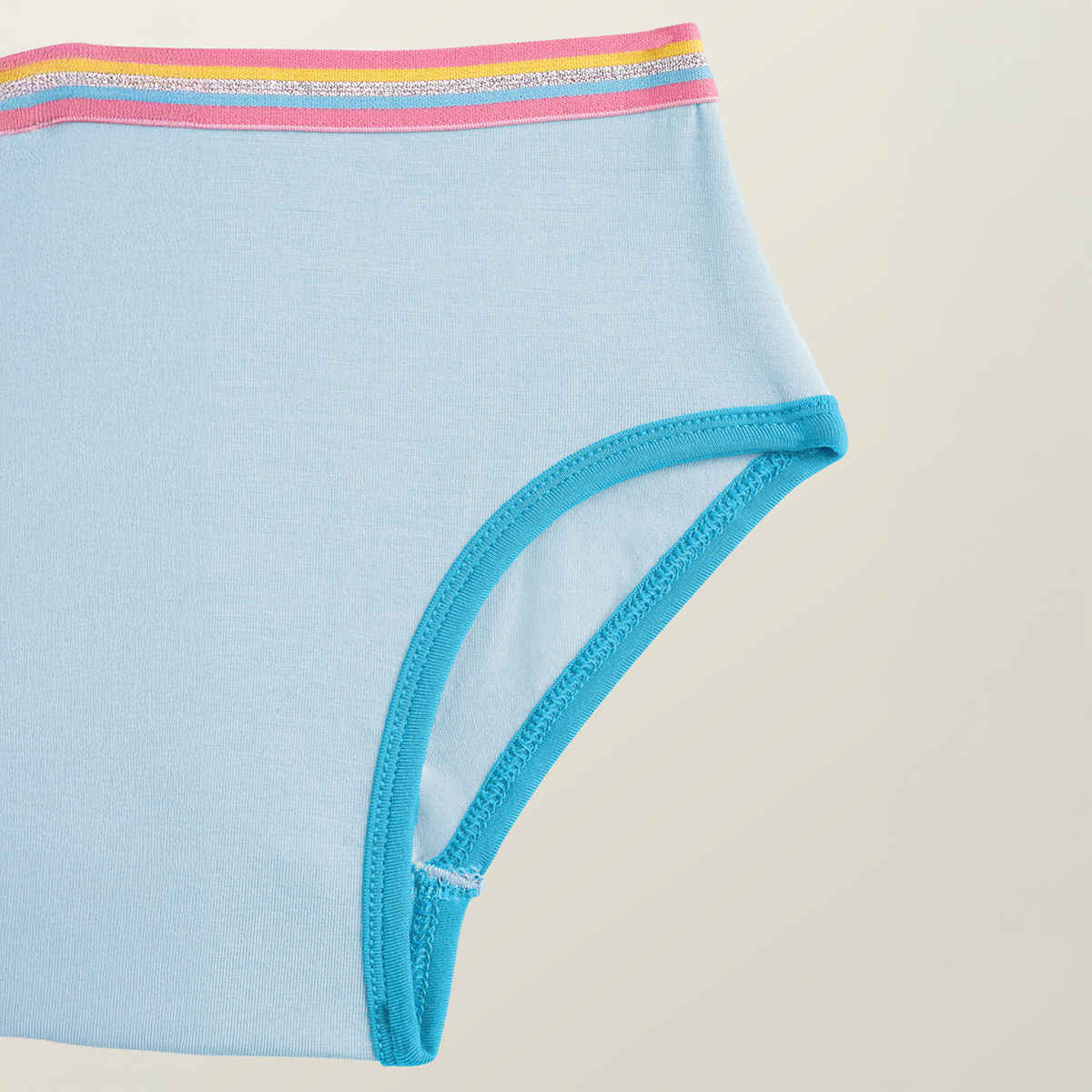 XY Life Hipsters for Girls, Tencel Modal, Antimicrobial - White+Ice Blue | 9-10Y| Pack Of 2 Panty