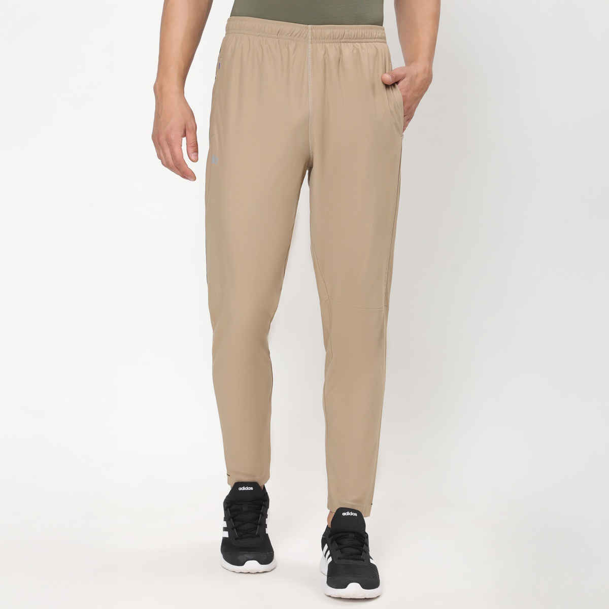 Dida Men's Track Pant Regular Comfortable Stretchable Dry-Fit | Beige - M