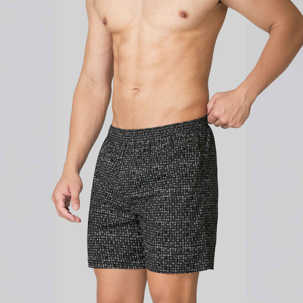 Van Heusen Apparel Men's Printed Functional Pockets Ultra Soft Boxer Shorts - M