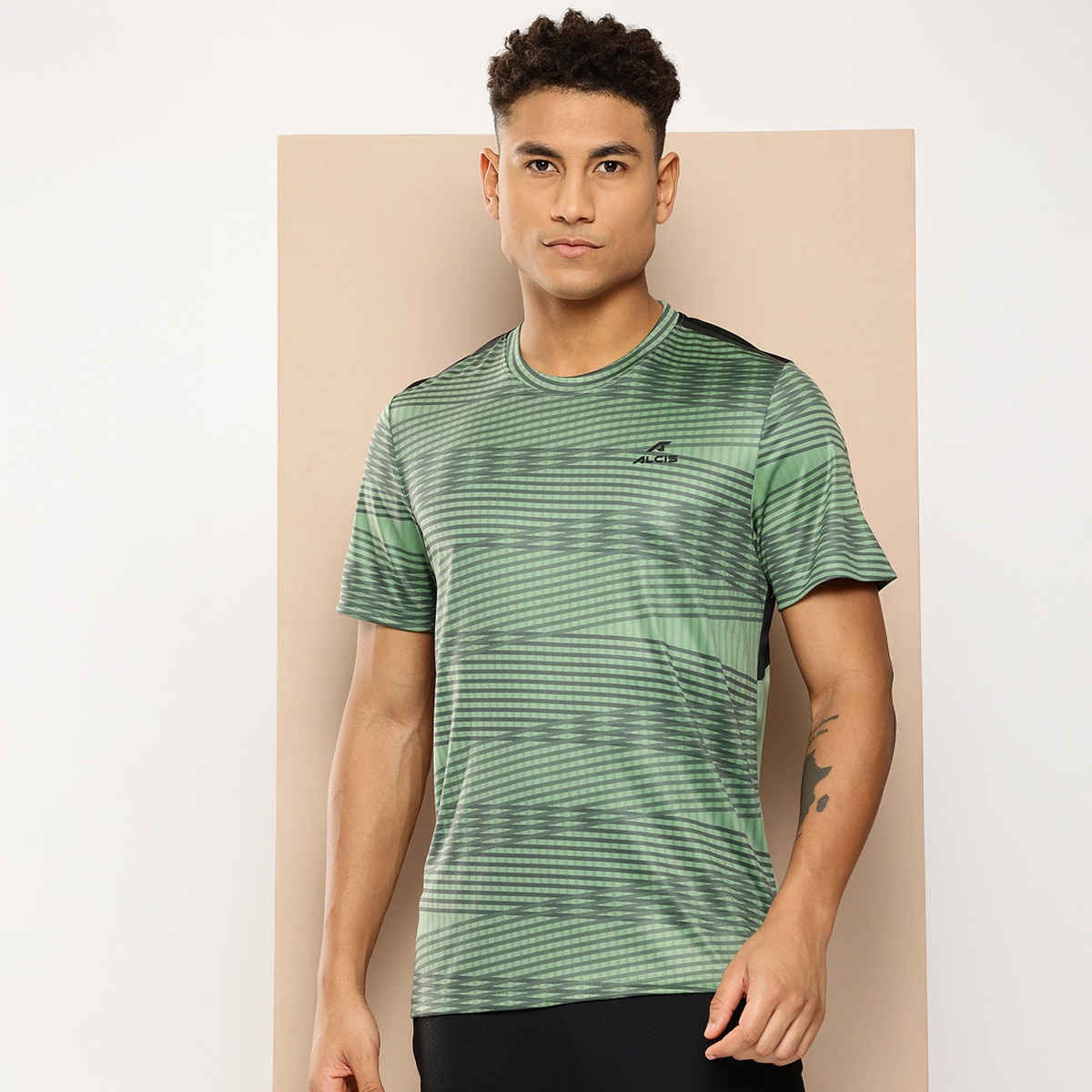Alcis Men's Round Neck Tee | Green - S
