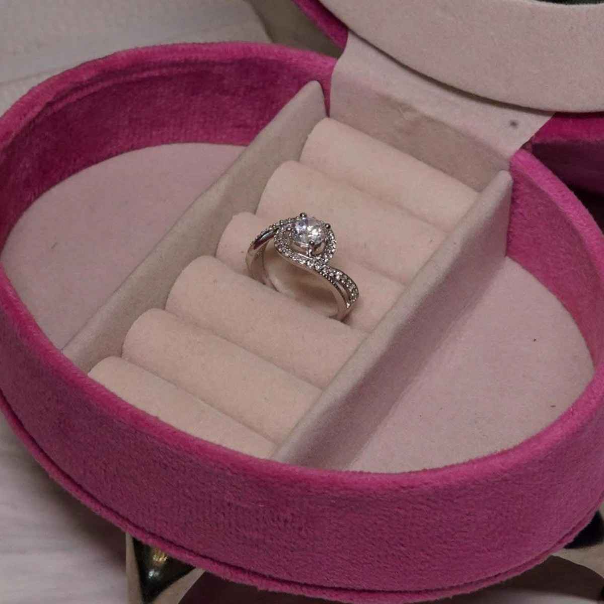 Fashion Frill Women's Oval Rings Silver Adjustable