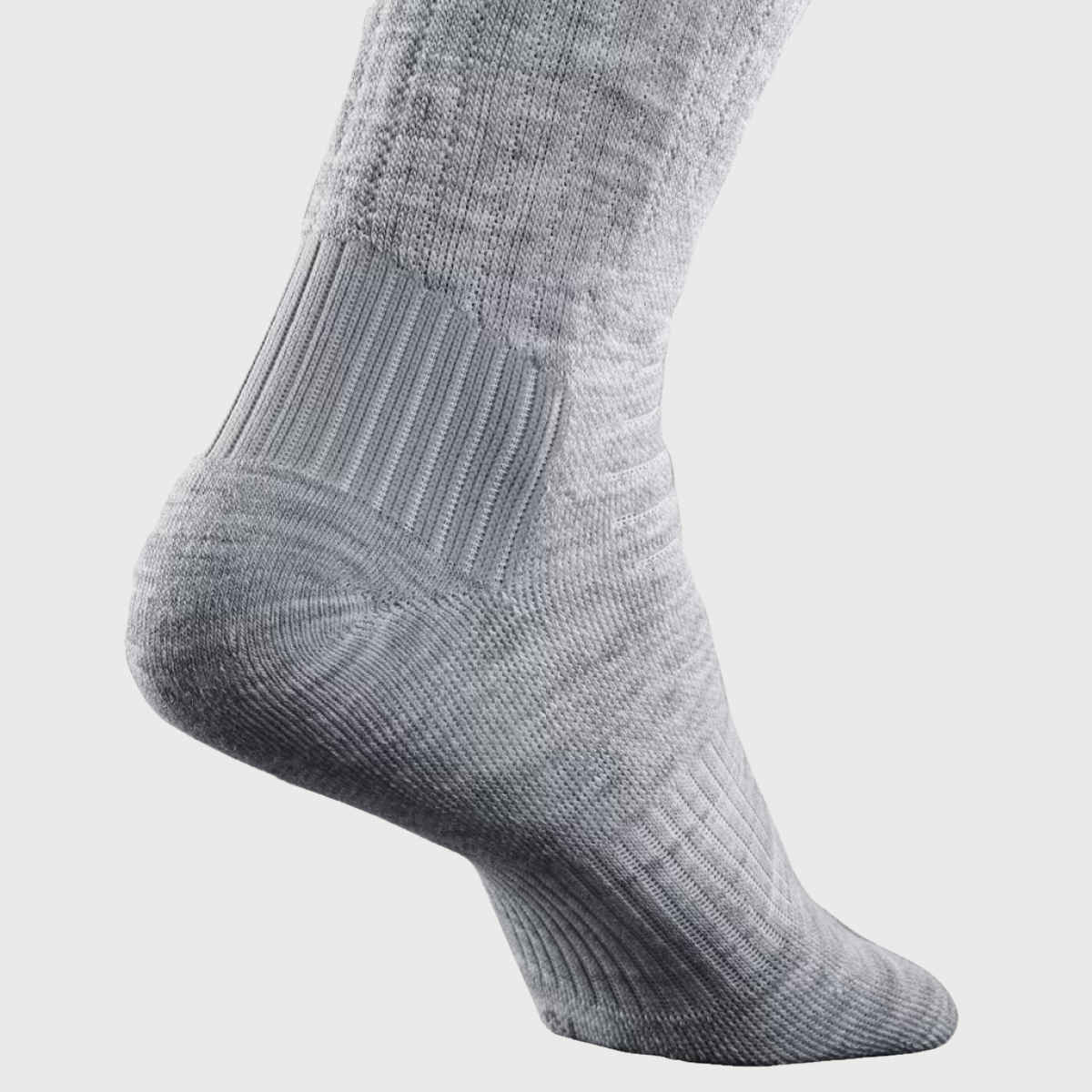 Decathlon | Quechua Unisex Acrylic and Wool Mid Calf Socks | Grey - UK 8.5 - 11