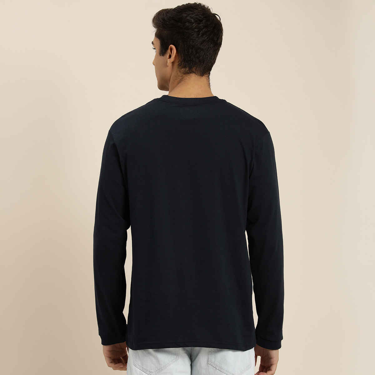 Dillinger Men's T-shirt Long Sleeve Oversized | DMOVFS067NVY | Navy - L