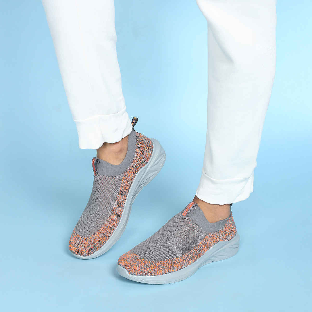 Paragon Men's Grey Pu Sports Shoes PUK3504GS UK 9